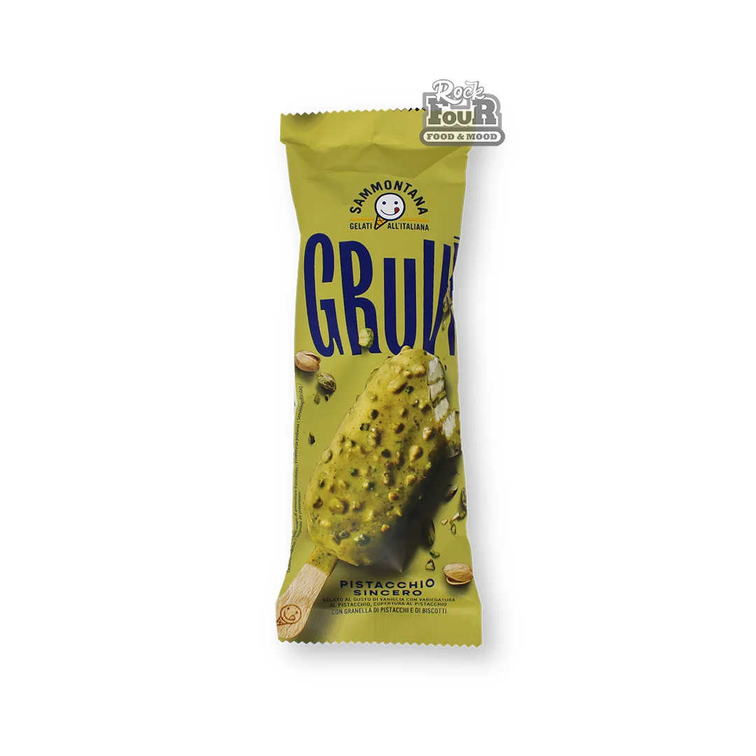 Ice cream "Sammontana Gruvi" vanilla, with pistachios and cookie pieces 60g